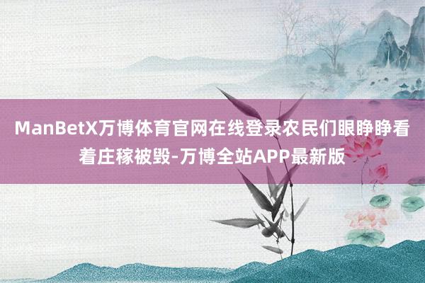 ManBetX万博体育官网在线登录农民们眼睁睁看着庄稼被毁-万博全站APP最新版