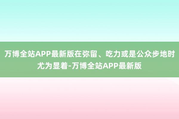 万博全站APP最新版在弥留、吃力或是公众步地时尤为显着-万博全站APP最新版
